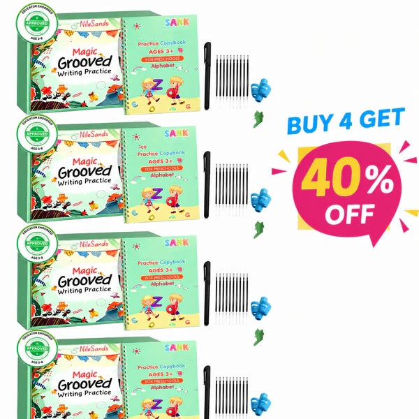 💥LAST DAY SALE 50%OFF📚MagicBook | Kids Practice Copybook Set (4Pcs/Set)