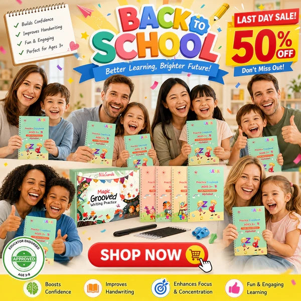 💥LAST DAY SALE 50%OFF📚MagicBook | Kids Practice Copybook Set (4Pcs/Set)