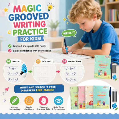 💥LAST DAY SALE 50%OFF📚MagicBook | Kids Practice Copybook Set (4Pcs/Set)