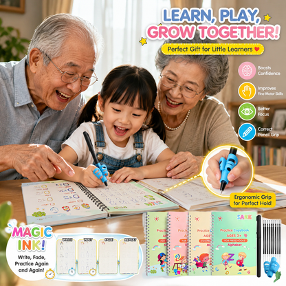💥LAST DAY SALE 50%OFF📚MagicBook | Kids Practice Copybook Set (4Pcs/Set)