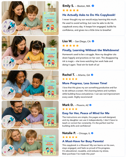 💥LAST DAY SALE 50%OFF📚MagicBook | Kids Practice Copybook Set (4Pcs/Set)