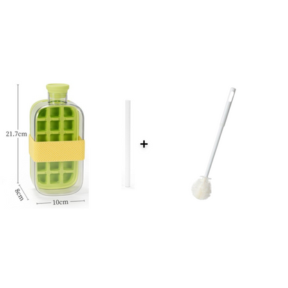 ❄️2-in-1 Ice Cube Maker Water Bottle Built-In Ice Tray, Food-Grade Silicone, Bpa-Free. Make Ice & Store Water In One Bottle – Ideal For Gym, Office & Travel! 🏋️‍♂️💼✈️