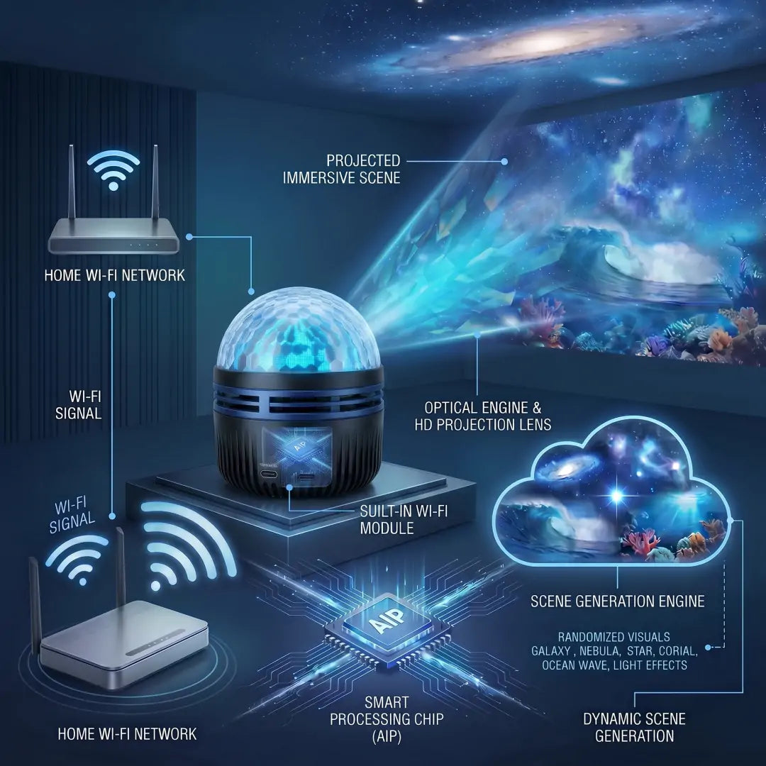 Official Store | 💕🎁 360° Smart Holographic Starry Sky Projector (HD Smart Dynamic 5D)