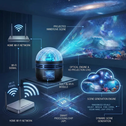 Official Store | 💕🎁 360° Smart Holographic Starry Sky Projector (HD Smart Dynamic 5D)